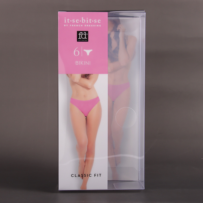 Pet Occramular Panties Packaging Box PVC Διαφανές πλαστικό πτυσσόμενο κιβώτιο